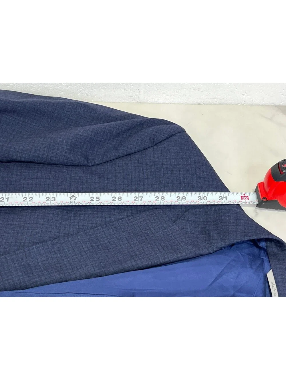Canali Men's Navy Blue Wool Suit Jacket Size US 38 (EU 56R)